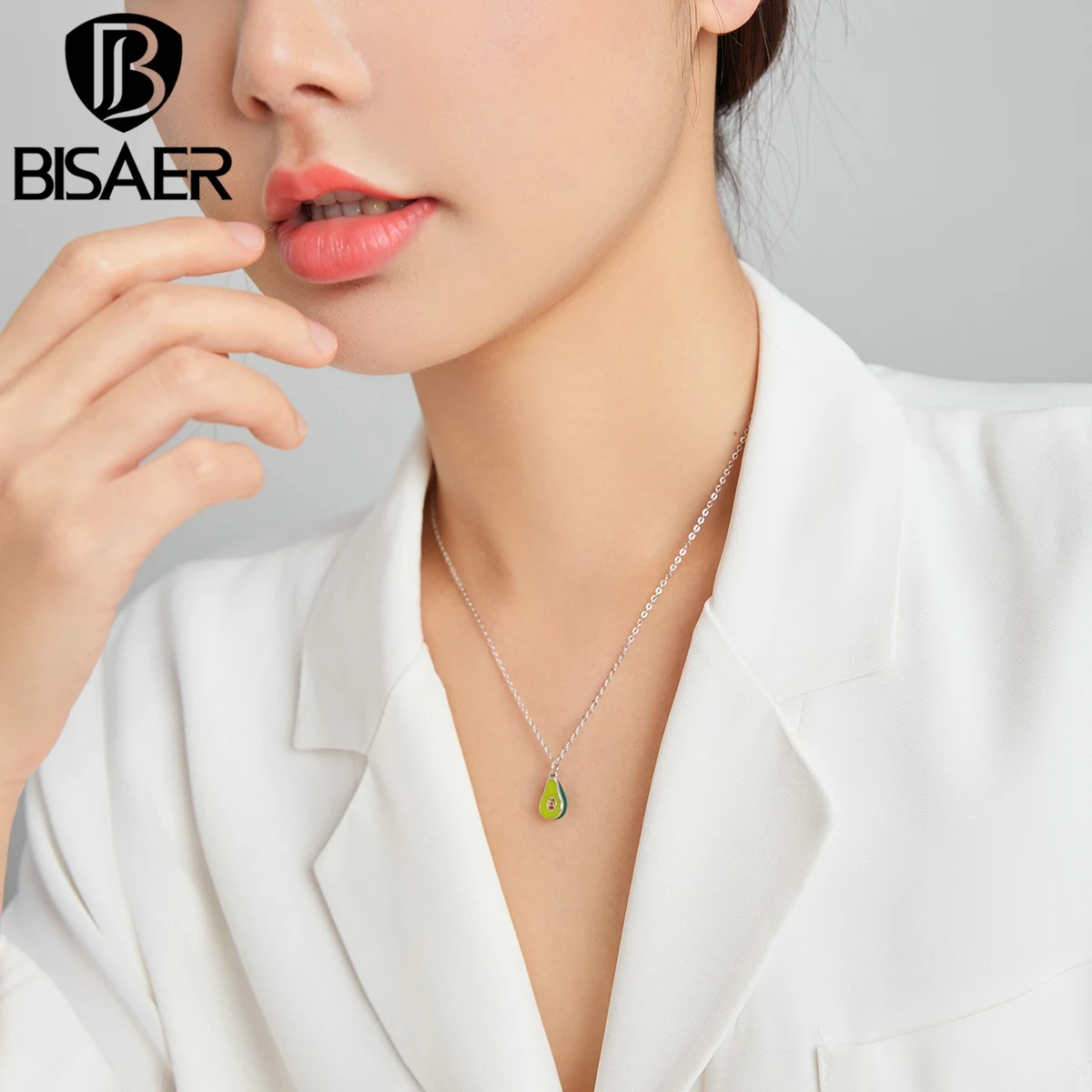 

Bisaer 925 Sterling Silver Audrose Nails Theme Necklaces & Earrings Silver Fashionable Fine Jewelry Sets Women Girl Gift GUS225