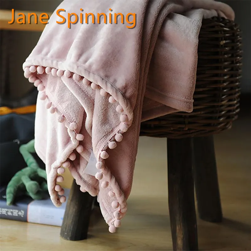 

Фланелевое Одеяло с кисточками, однотонное теплое одеяло в скандинавском стиле, мягкое декоративное покрывало для кровати, дивана, моющеес...