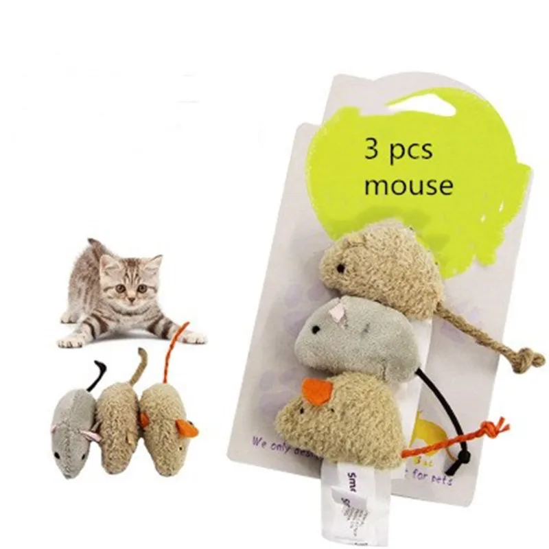 

3pcs/lot New cat supplies toys Cat Plush simulation interactive mouse toy Bite and scratch resistant