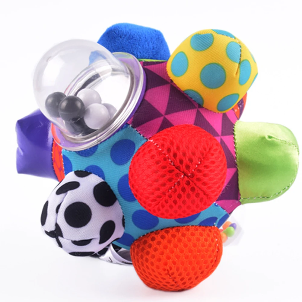

Funny Non Toxic Bumpy Ball With Loud Bell Cloth Kids Gift Colorful Motor Skills Early Leaning Grasping Toy Soft Baby Development