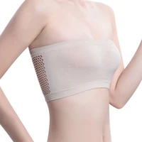 double layers push up strapless bra bandeau tube removable padded top stretchy seamless bra breathable wrapped chest underweare