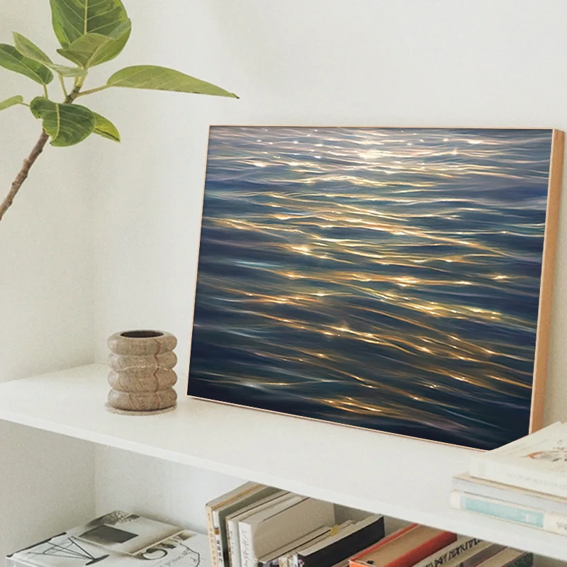 Скандинавский морской пейзаж солнечная волна абстрактный постер скандинавский