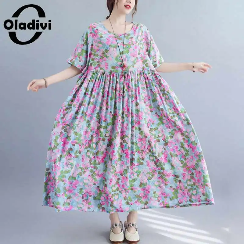 Платье Oladivi женское оверсайз в стиле бохо праздничная пляжная одежда