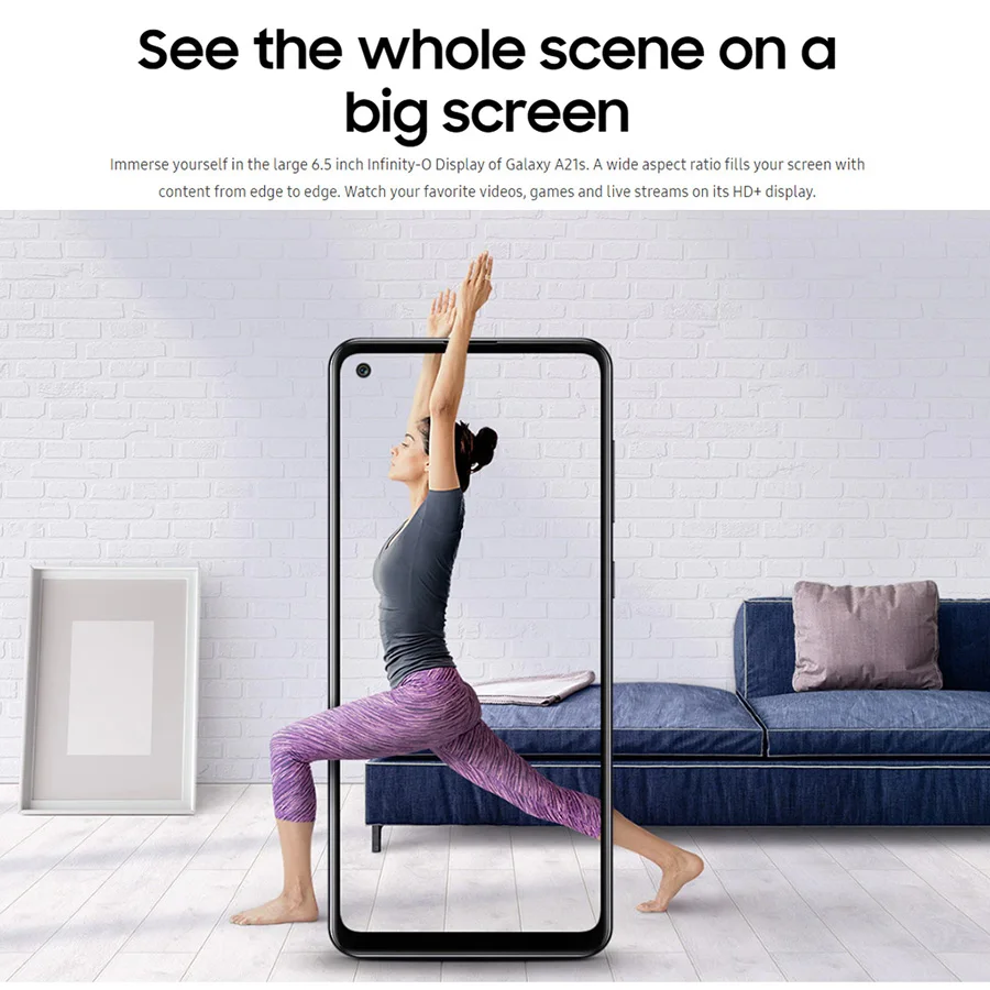 Samsung Galaxy A21s A217F/DS глобальная версия 4G мобильный телефон 4 Гб 64 Восьмиядерный 6 5