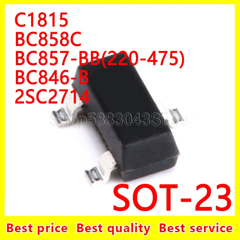

(50 шт.) 100% Новый оригинальный C1815 BC858C BC857-BB 2SC2714 SOT-23 SOT23