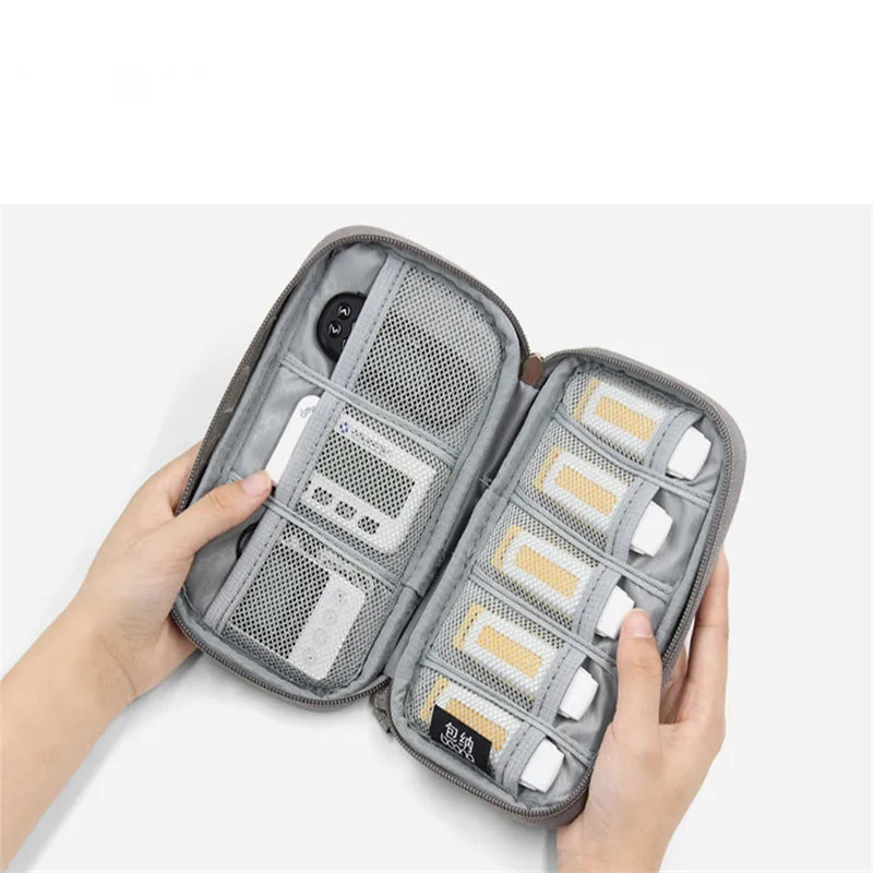 Портативный мини Usb флэш-накопитель сумка U ЩИТ защитный чехол таймер power Bank сумка для хранения цифровой кабель Шнур питания Органайзер