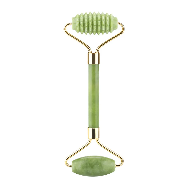 Натуральный нефритовый ролик Guasha скребок для кожи бриллиантовый камень лица