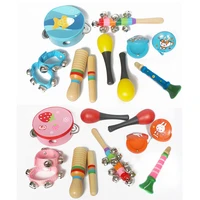 childrens musical instrument combination wooden early childhood education toy ring bell percussion music set