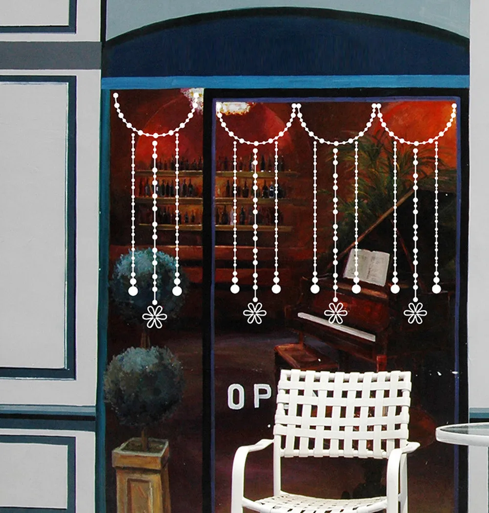 Съемный Счастливого Рождества цветок стикер Наклейка Настенная Декор домашнего