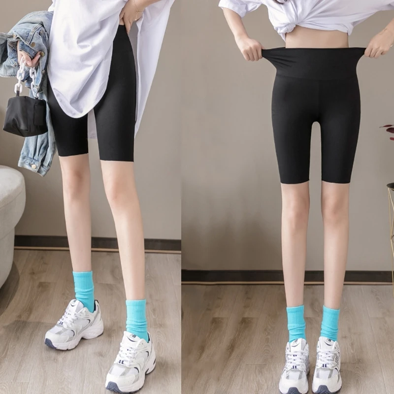 

Women High Waist Tummy Control Biker Shorts Stretchy Yoga Pants Running Leggings