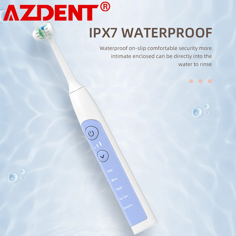 Зубная щетка Azdent Ультразвуковая электрическая с зарядкой от USB 5 режимов работы |