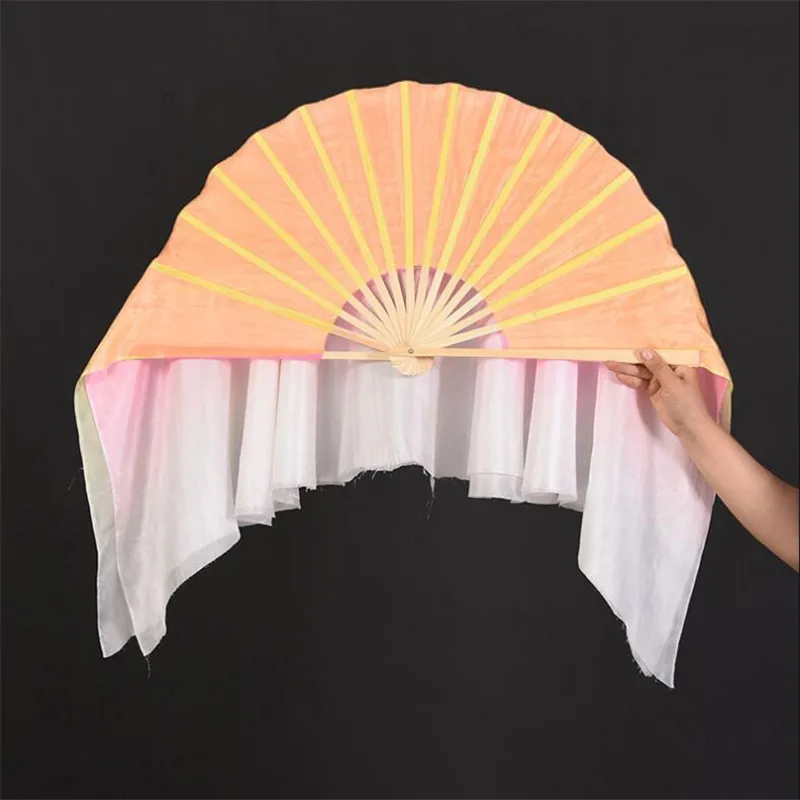 Пара вуаль из натурального шелка (1L+1R) для женщин бамбуковая короткая танца