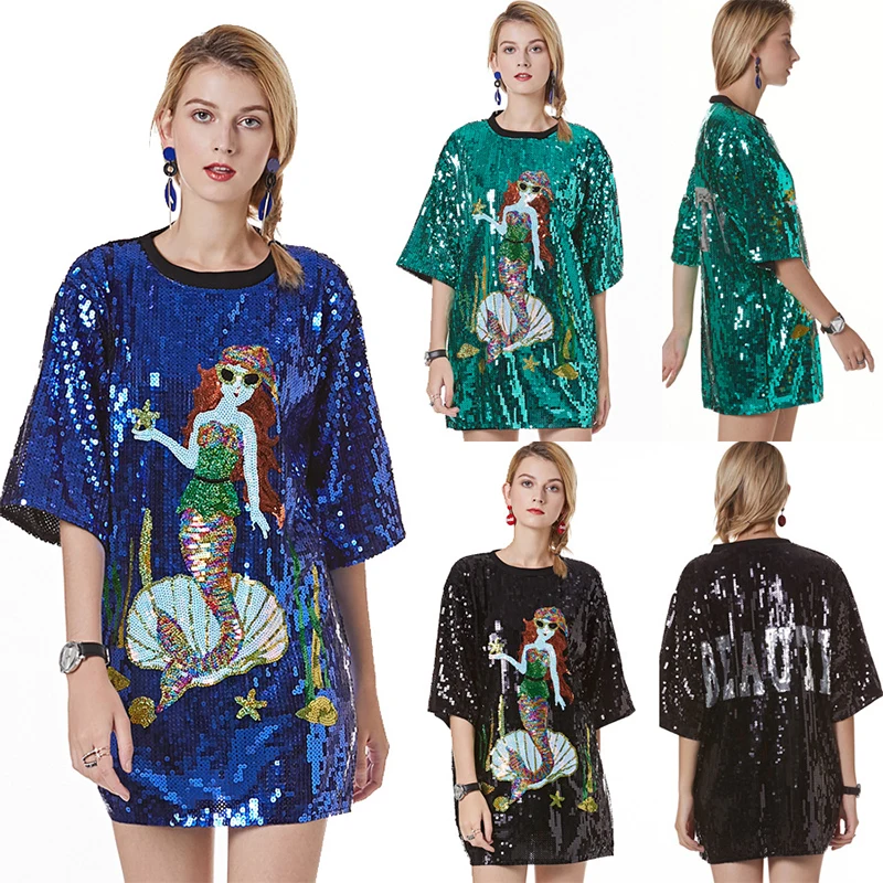 

Женский костюм русалки с блестками, зеленое вечерние нее платье для современных танцев, одежда для джазовых танцев в стиле хип-хоп, Женская ...