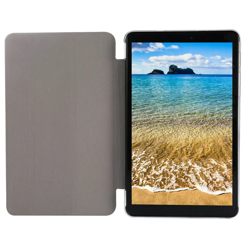 Ультратонкий полиуретановый + Прозрачный чехол для Samsung Galaxy Tab A 8 0 P200 P205 флип