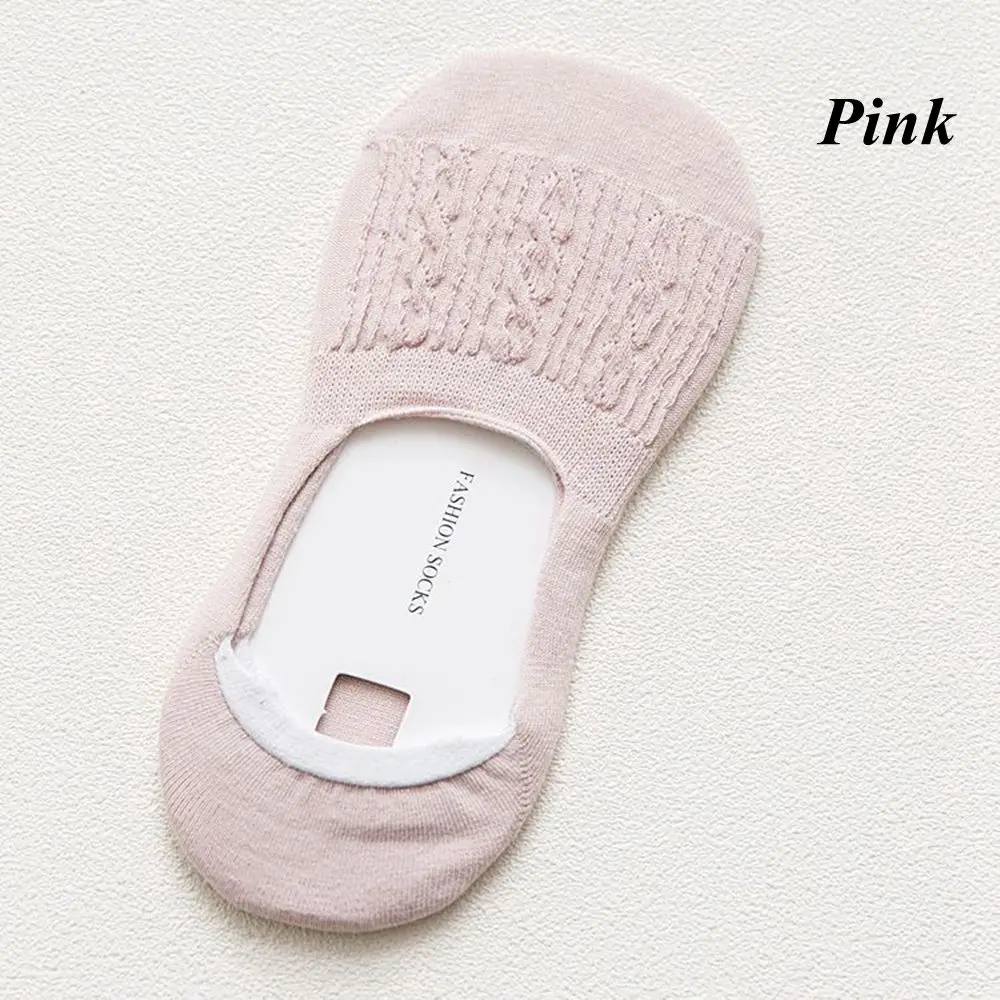 Pink Новые Женские Повседневные Дышащие Короткие носки-башмачки модные невидимые Нескользящие хлопковые носки для девочек женские короткие носки короткие Чулочные изделия - Цвет: Pink