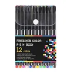12 шт.компл. 0,4 мм наконечник для рисования скетчей цветная ручка для рисования пигментный лайнер Макарон чернила маркер для рисования манга графическое дизайн ручка для рисования