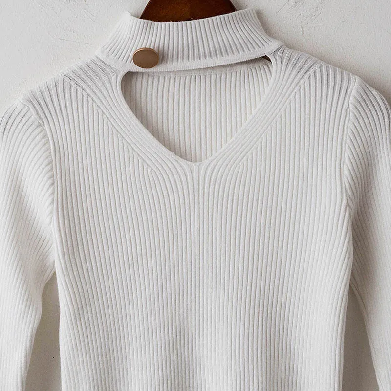 Женский свитер GOPLUS трикотажная куртка топ с круглым вырезом ажурные свитера