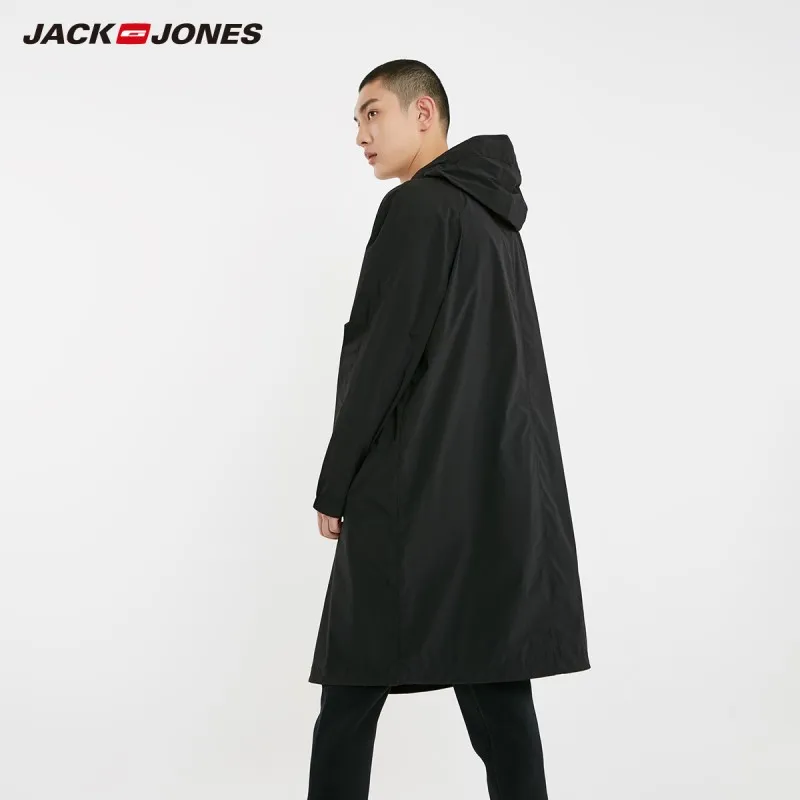 Мужской Тренч с капюшоном JackJones однотонный средней длины одежда для мужчин