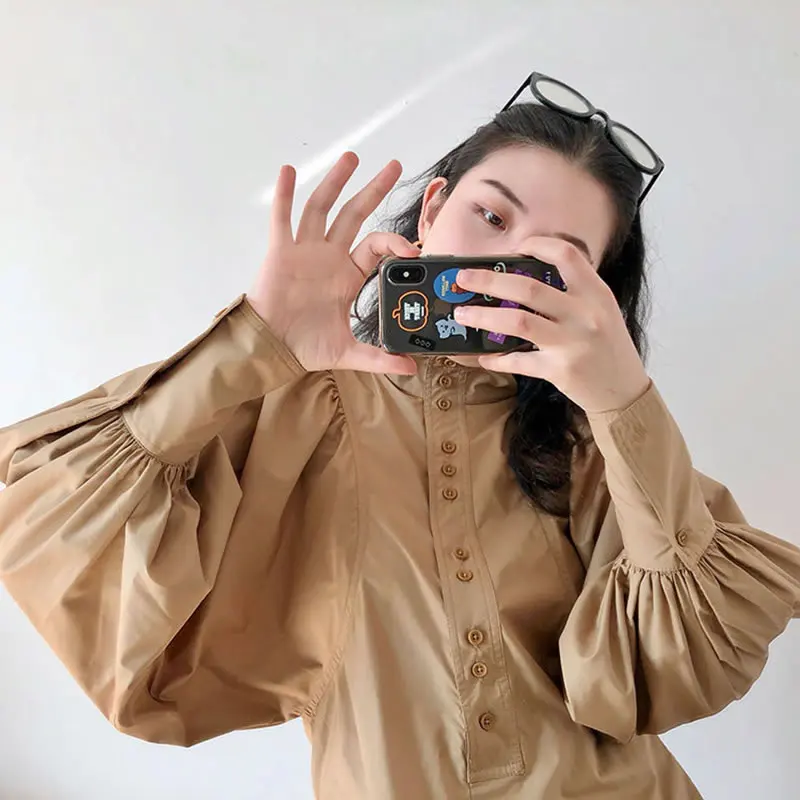 XITAO плиссированная женская блузка модная новая с одной грудью 2020 весенняя