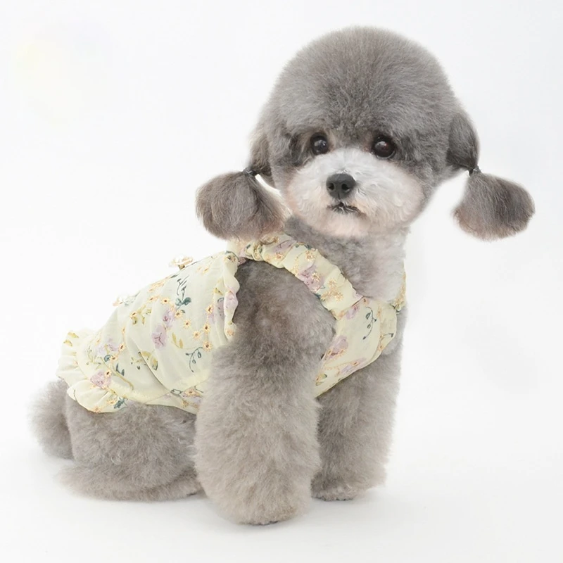 Одежда для собак яркая одежда кошек юбка весны и лета новинка щенков футболка