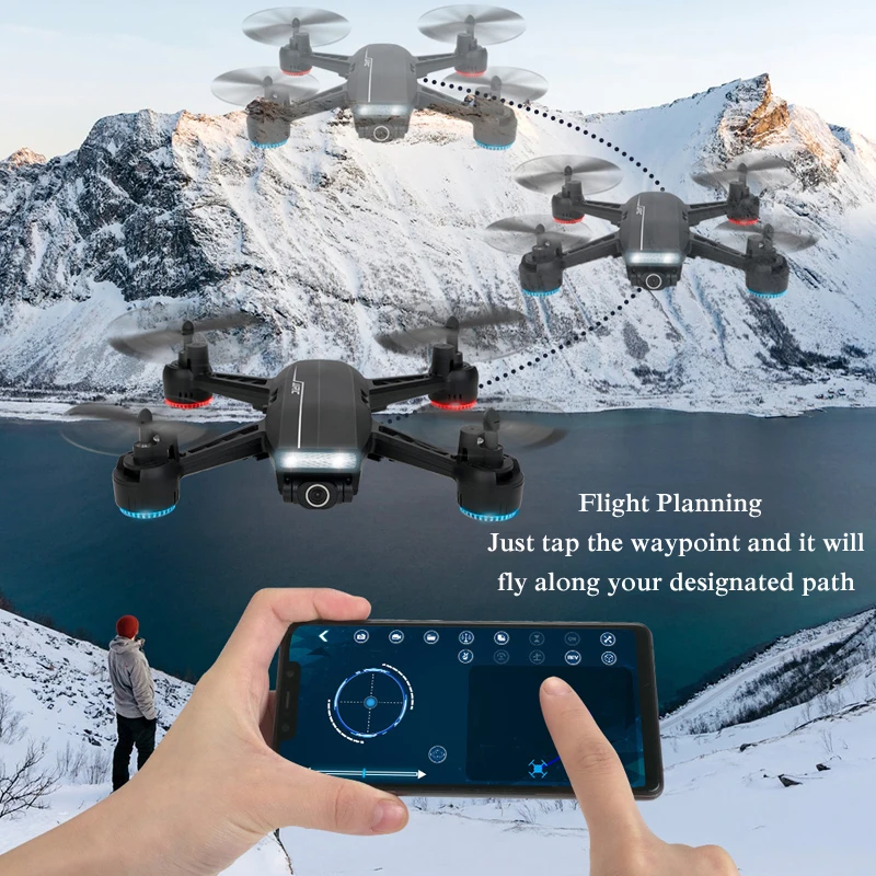 Квадрокоптер JJRC H86 FPV 4K с HD камерой регулируемый широкий угол обзора