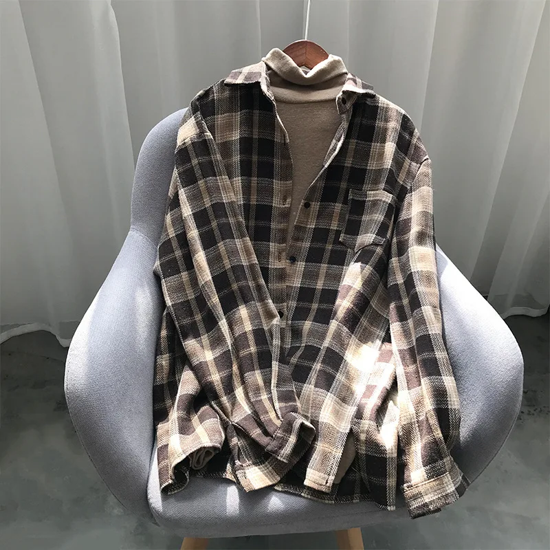 Женская винтажная блузка Johnature свободная рубашка с длинным рукавом на кнопках и