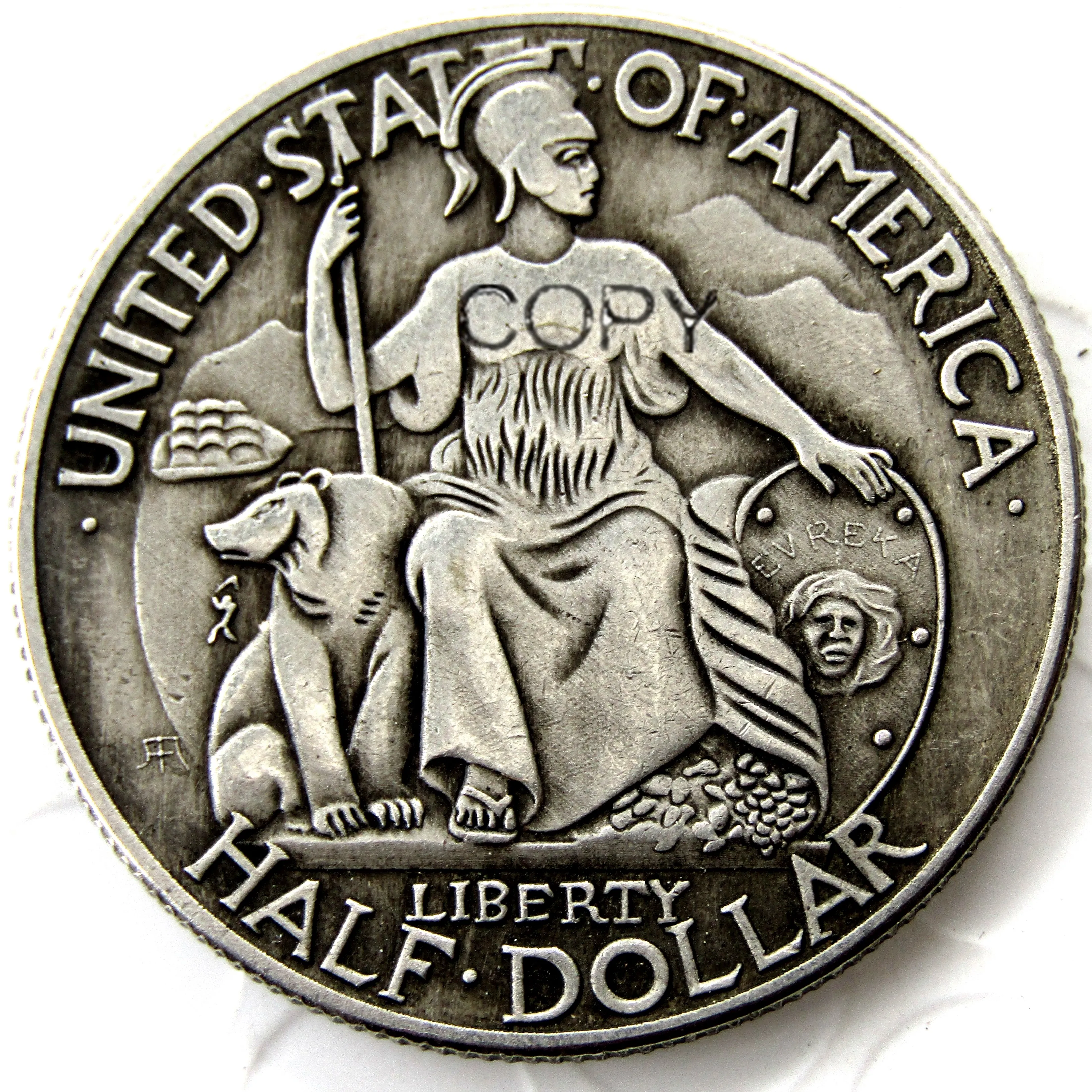Копировальные монеты с серебряным покрытием в виде половины доллара