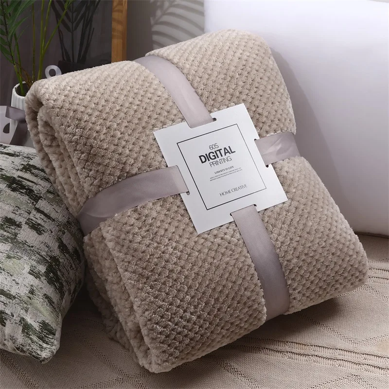 

Winter Soft Warm Flannel Blankets for Beds Coral Fleece Throw Blankets Sofa Cover Bedspread Plaid Air Conditioning Shawl Blanket