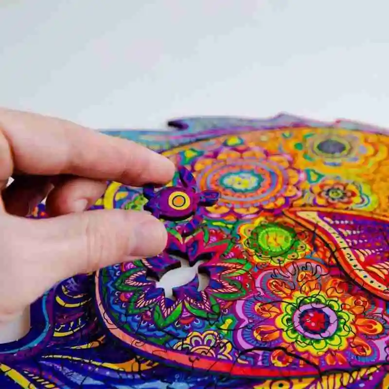 

White packaging fish wooden jigsaw puzzle DIY puzzles For children adults board and Puzzle toy E0E7