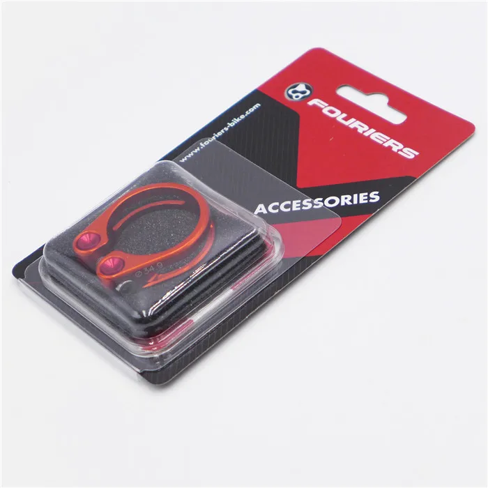 FOURIERS SCL DN001 зажим для сидения велосипеда MTB дорожный велосипед - Цвет: Orange 34.9mm