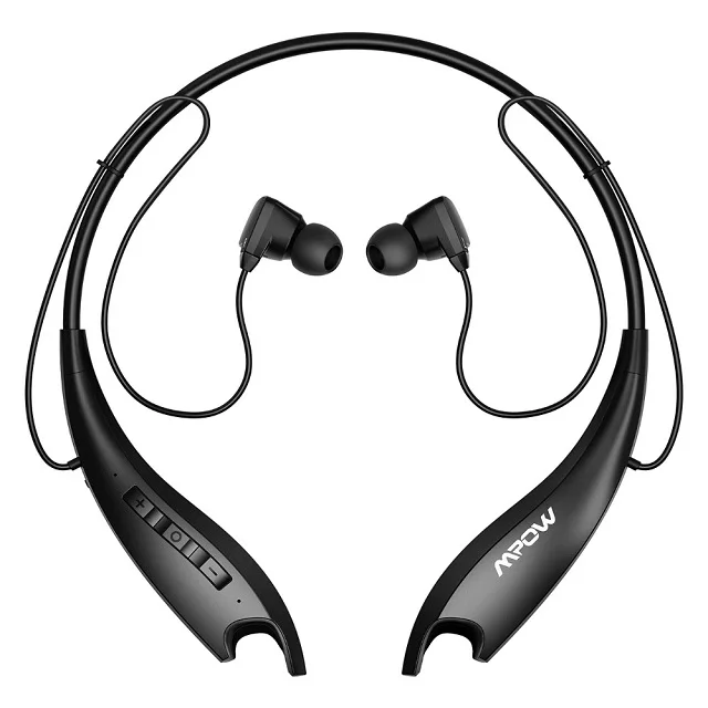 Black Mpow Jaws Gen-5 Спортивные Bluetooth наушники 18 часов воспроизведения V5.0 Bluetooth наушники с шейным ремешком шумоподавление Беспроводная гарнитура - Цвет: Black