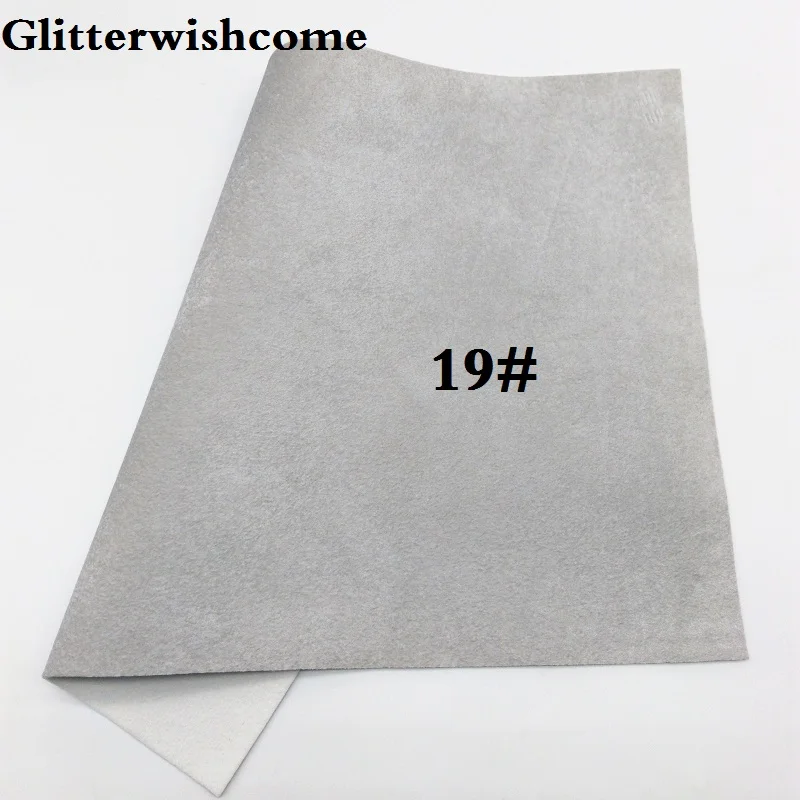 19 Glitterwishcome 21X29 см A4 размер винил для бантов искусственная кожа Бархат Кожа Fabirc искусственная кожа листы для бантов, GM118A - Цвет: 19