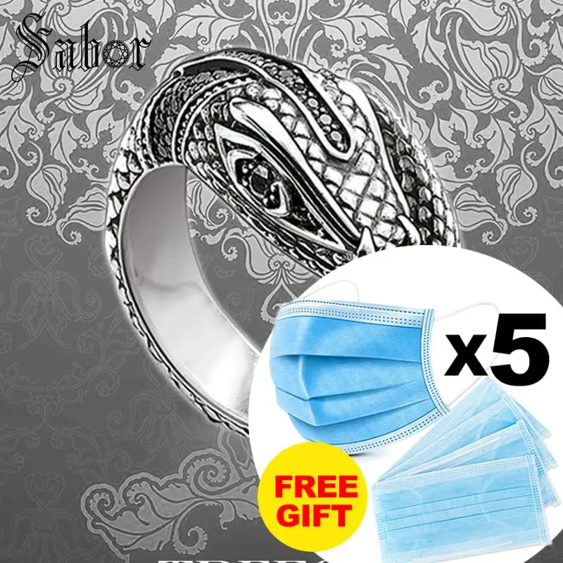 Обручальные кольца в виде змеи с черным фианитом модные ювелирные изделия