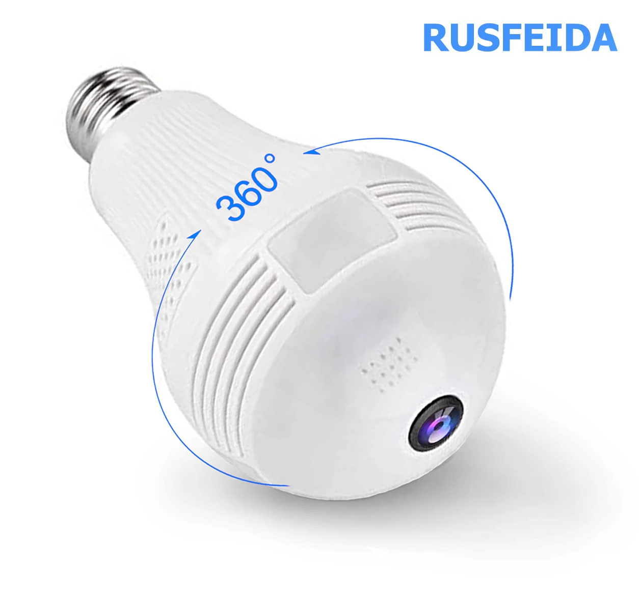 RUSFEIDA 2K 3MP умный светильник лампочка Камера Беспроводной безопасности Wi Fi 360 для