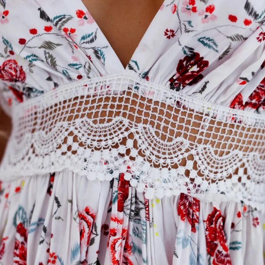 

summer dress 2019 sexy cotton white floral short vestidos vestido curto casual backless ropa mujer bohemian women dresses roupas