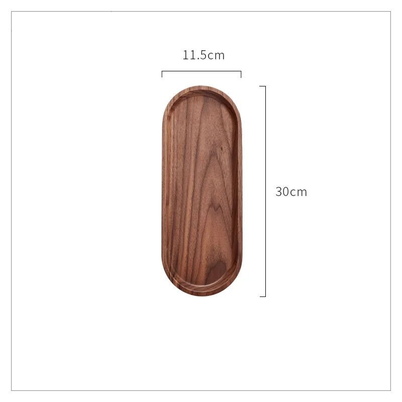 

Whole Wood Lovesickness Wood Oval Solid Wood Pan Plate Fruit Dishes Saucer Tea Tray Dessert Dinner Plate Tableware Set