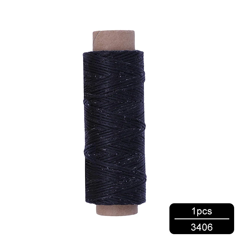 NO.3406 MIUSIE 1 шт. 50 м 150D 1 мм кожаный вощеный шнур для DIY инструмент для рукоделия ручная строчка плоская Вощеная швейная линия - Цвет: NO.3406