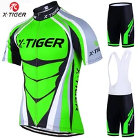x tiger cycling jersey set men summer outdoor sports cycling clothing quick dry bike clothes breathable mtb bicycle cycling suit