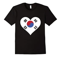creative design korea flag heart printed t shirt summer cotton short sleeve o neck mens t shirt new s 3xl