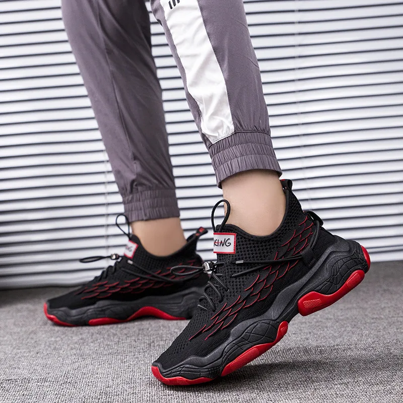 

Fly Woven Men's Shoes 2021 New Men's Trendy Casual Shoes Sneakers Men's Breathable Wear-Resistant Non-Slip Athietic Sports Shoes