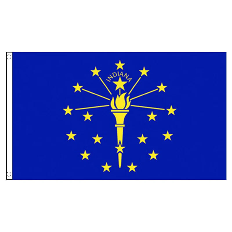 

free shipping xvggdg usa indiana state flag print Polyester banner flag