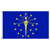 free shipping xvggdg usa indiana state flag print polyester banner flag