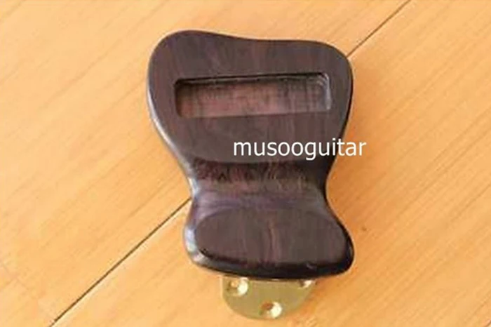 Solid short ebony tailpiece for archtop guitar