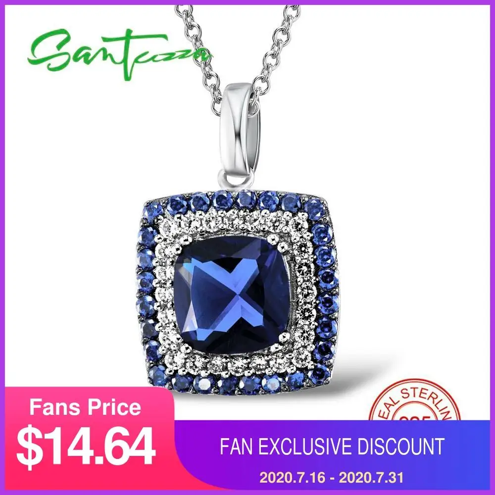 Женское серебряное ожерелье Santuzza подвеска из натурального камня кулон