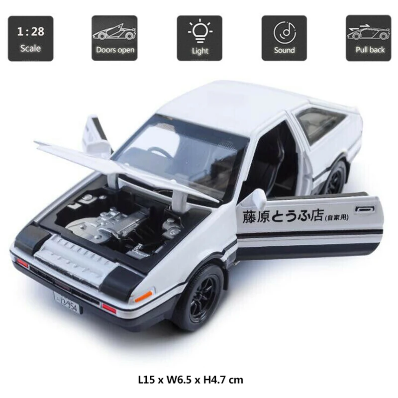 Hommate моделирование 1:28 начальный D Toyota Sprinter Trueno AE86 литая модель игрушечного