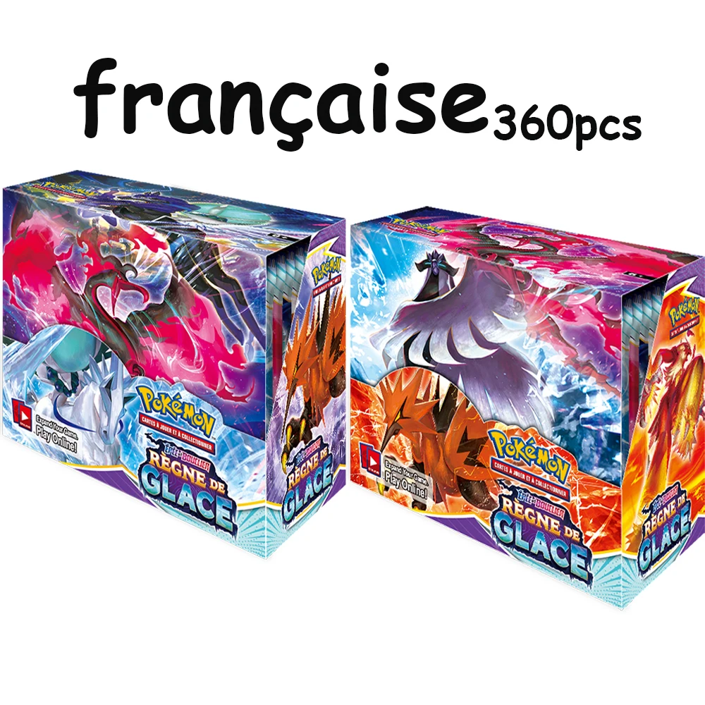 Caja de cartas de Pokemon versi&oacute;n francesa TCG: Sword & Shield, potenciador del reinado, juego de cartas de cielo en evoluci&oacute;n, regalo de cumplea&ntilde;os para ni&ntilde;os-0