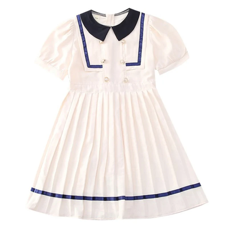 

8610 college style pleated dress
