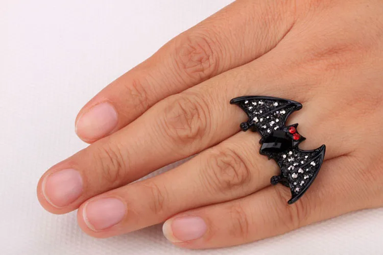 Эластичное кольцо летучая мышь украшения для хэллоуивечерние Подарки женщин