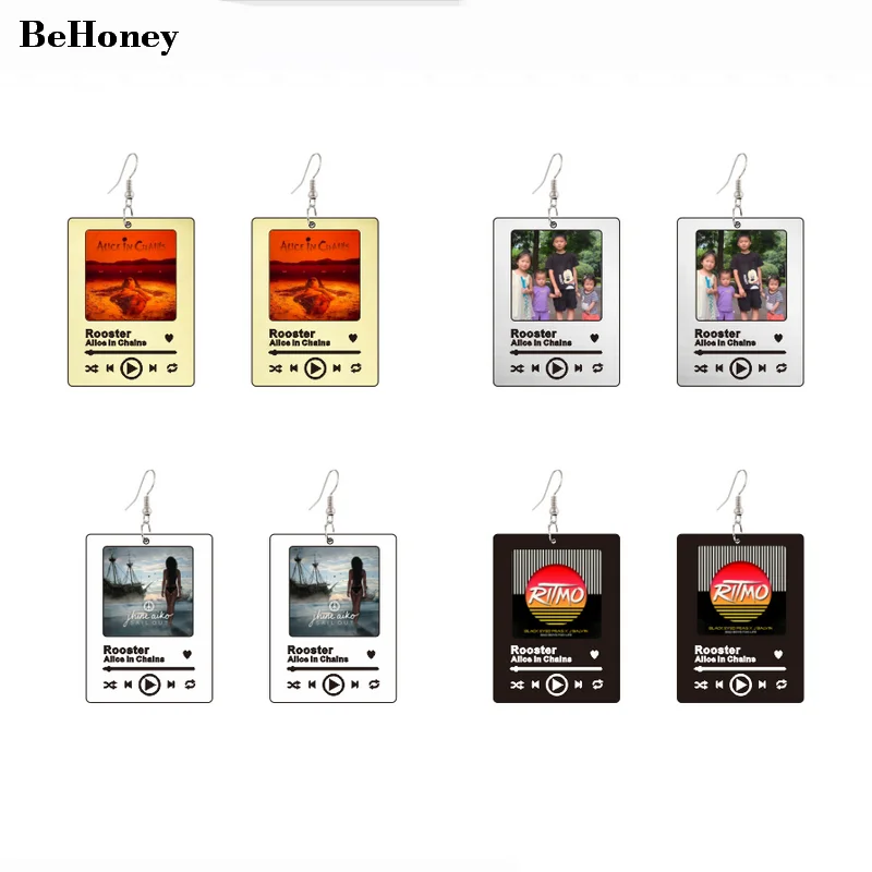 

Custom Spotify playlist earrings and necklaces and clip ons