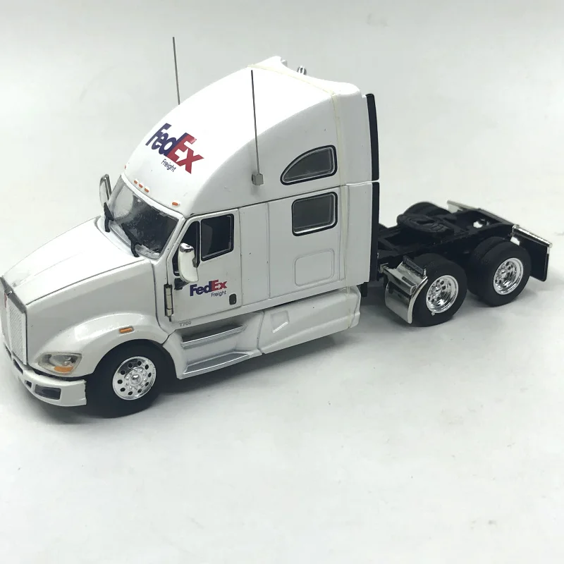 Diecast 1:53 Kenworth Transporter FedEx Express Container Truck Model Metal Die-Cast & Toy Vehicle for Collectible Gift Souvenir